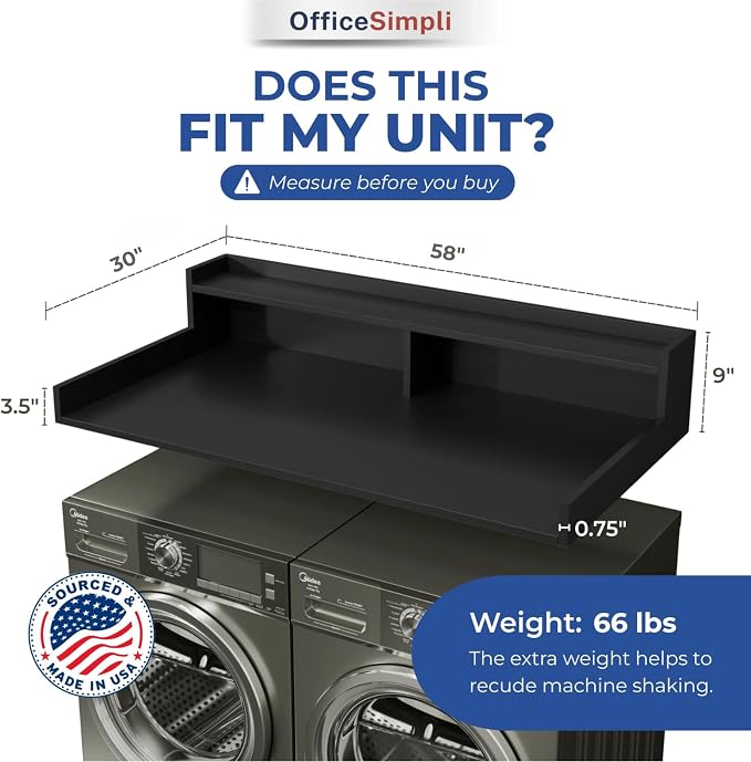 OfficeSimpli Large Washer Dryer Countertop - Image 2
