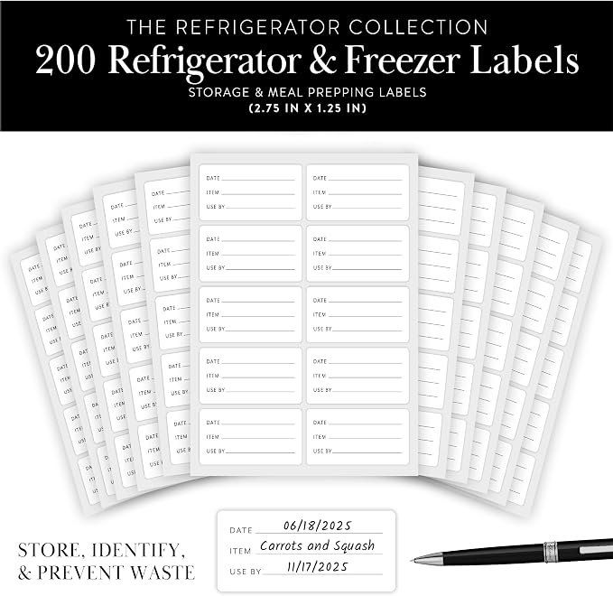 200 Meal Prep Freezer Food Labels - Image 5