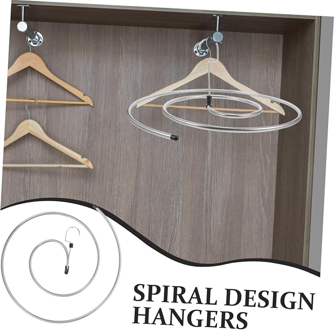 Cabilock 2Pcs Heavy-Duty Stainless Steel Rotatable Spiral Drying Rack - Image 3