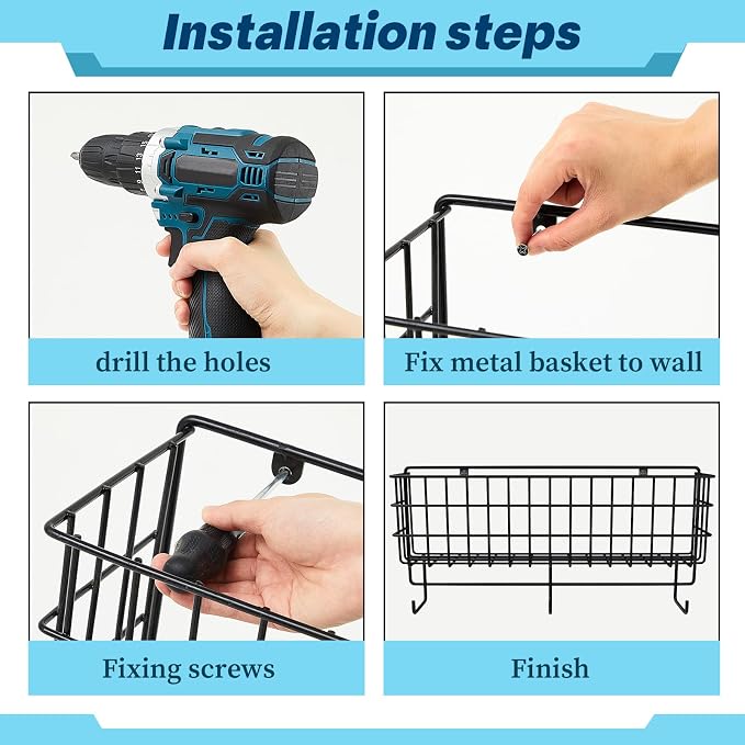 Tandefio 2 Pcs Basket & Tack Rack - Image 4