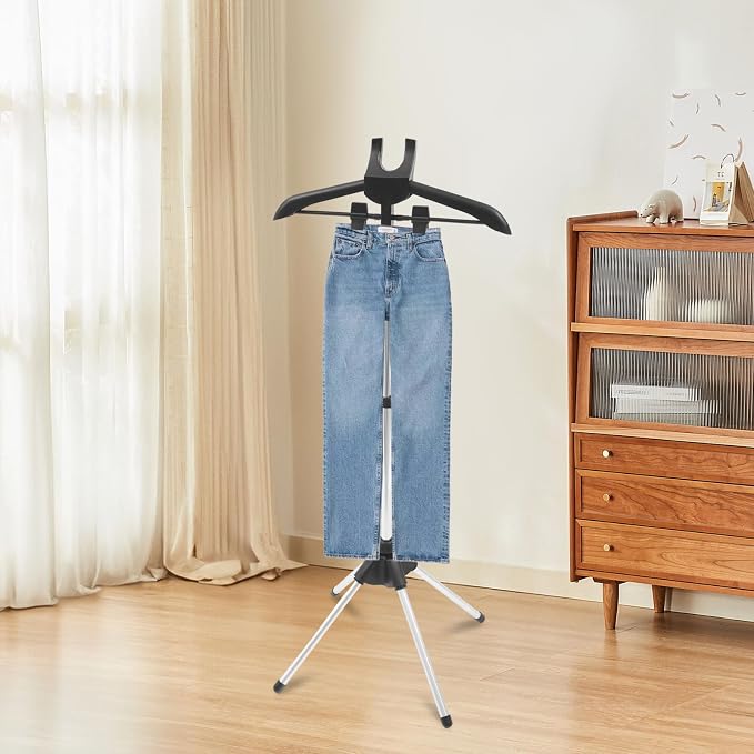 Hanging Ironing Rack, Handheld Clothes Steamer Holder, Adjustable Garment Hanger - Image 4