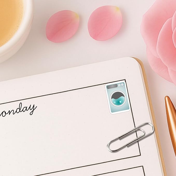 Laundry Planner Stickers / 54 Matte Vinyl / Clothing House Chores Work - Image 4