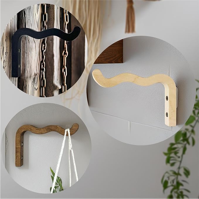 Wooden Wall Planters, Hanging Plant Hooks - Image 5