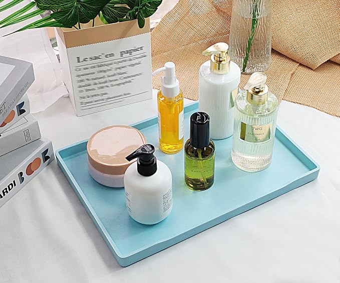 Blue Serving Tray for Serving Accessory, Perfume and Display Use, Vanity & - Image 2