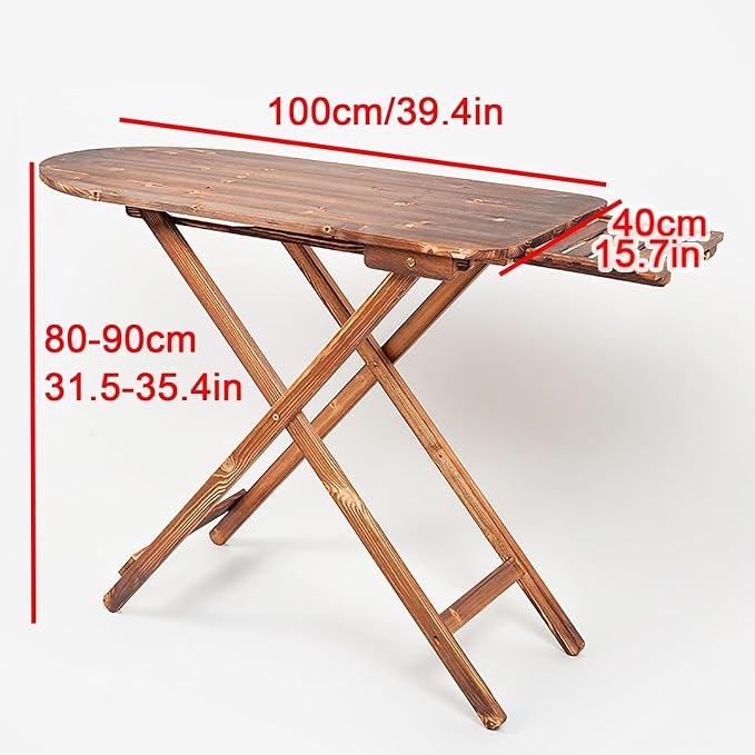 Ironing Board, Wooden Ironing Boards, Foldable Standard Size, Adjustable Height - Image 6