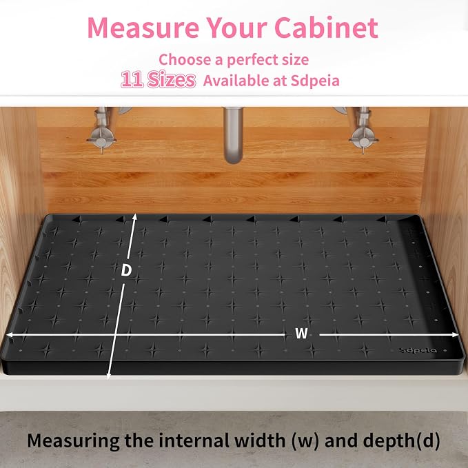 Sdpeia Under Sink Mat 22"×19" Waterproof Silicone Cabinet Liner & Sink Protector - Image 7