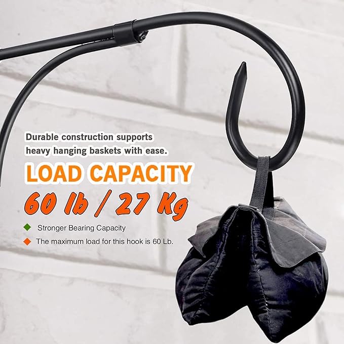 Wall Mount Hanging Plant Bracket, 2 Pack 11 Inches Plant Hook, Heavy Duty - Image 5