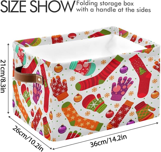 Kigai Christmas Stocking Gloves Storage Basket - Image 4