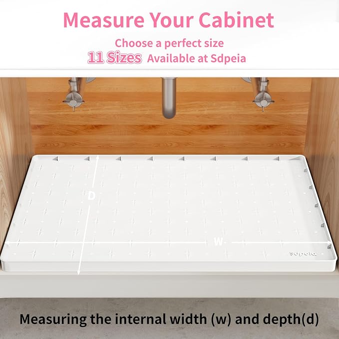 Sdpeia Under Sink Mat 22"×19" Waterproof Silicone Cabinet Liner & Sink Protector - Image 8