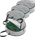 4 Pack Clear Christmas Wreath Storage Bags 24 Inch by Unknown