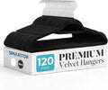 Smartor Velvet Hangers 120 Pack, Non Slip Clothes Hangers by Smartor
