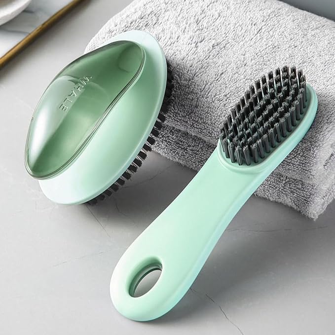 2pcs Shoe Brush and Laundry Scrub Brush Set Green Clothes Scrubber - Image 8