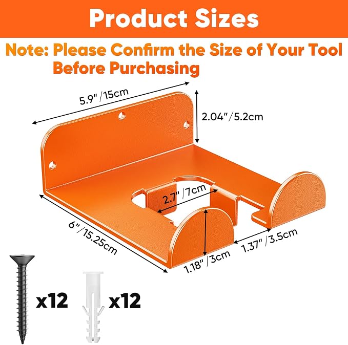Weedeater Hanger, 4 Pack Garage Tool Organizer Storage Trimmer Rack - Image 2