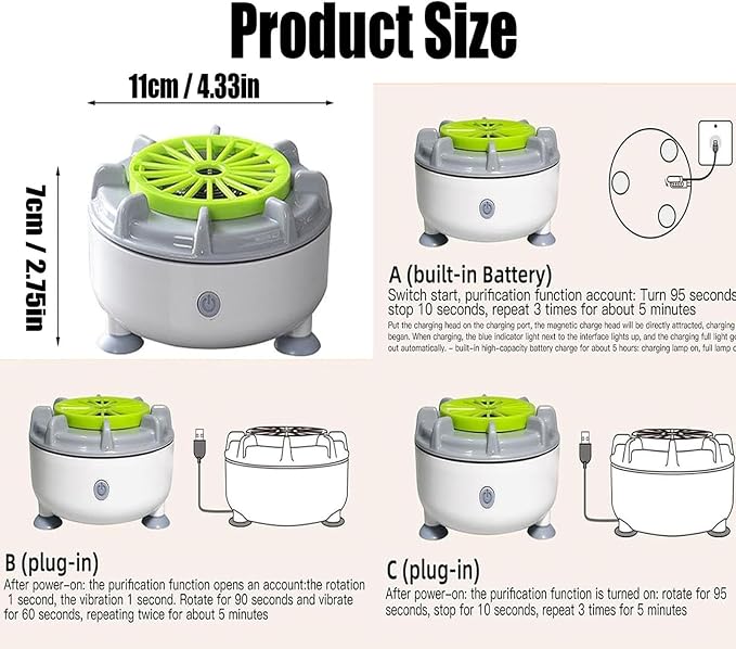 Vegetable Washing Machine, Automatic Fruit and Vegetable Cleaner, Rotatable - Image 4