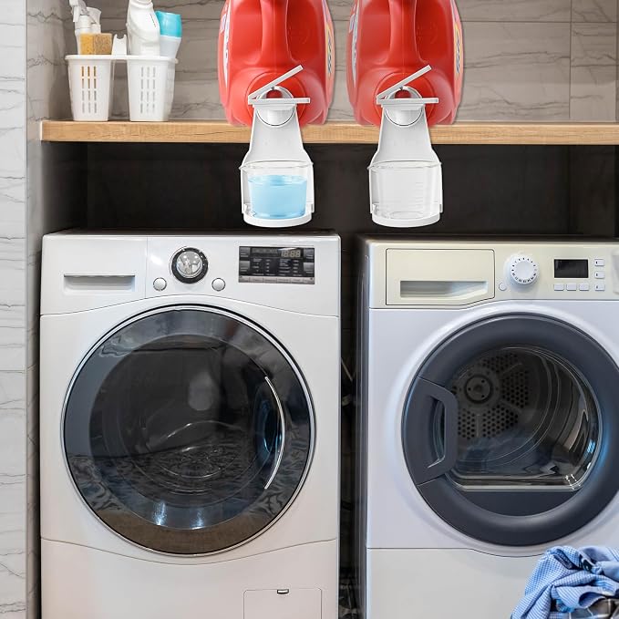 2 Pack Laundry Detergent Dispenser Cup Holder & Nozzle Force-Saving Switch - Image 7