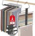 Upgrade 9 Layers Pant Hangers Space Saving, Non Slip Stainless Steel by Besslly