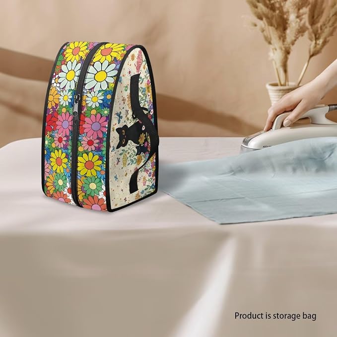 Black Cat Steam Iron Case Bag for Women Daisy Portable Protective Iron Storage - Image 3