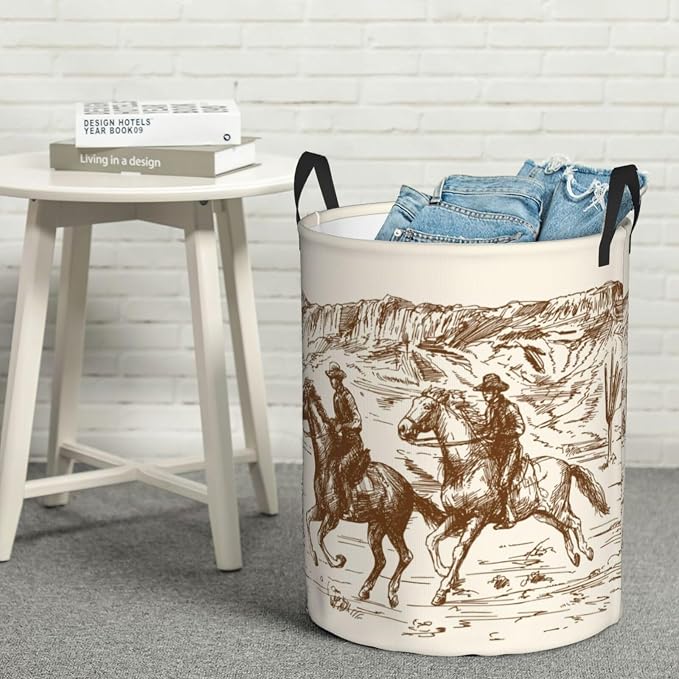 Large Laundry Basket Western Cowboy Home Decor Laundry Hamper - Image 7