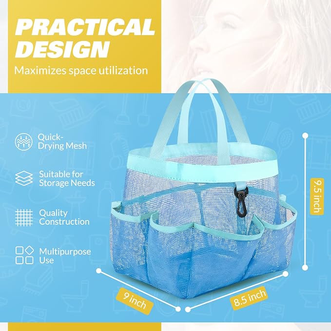 Mesh Shower Caddy Portable for College Dorm Room Essentials - Image 2