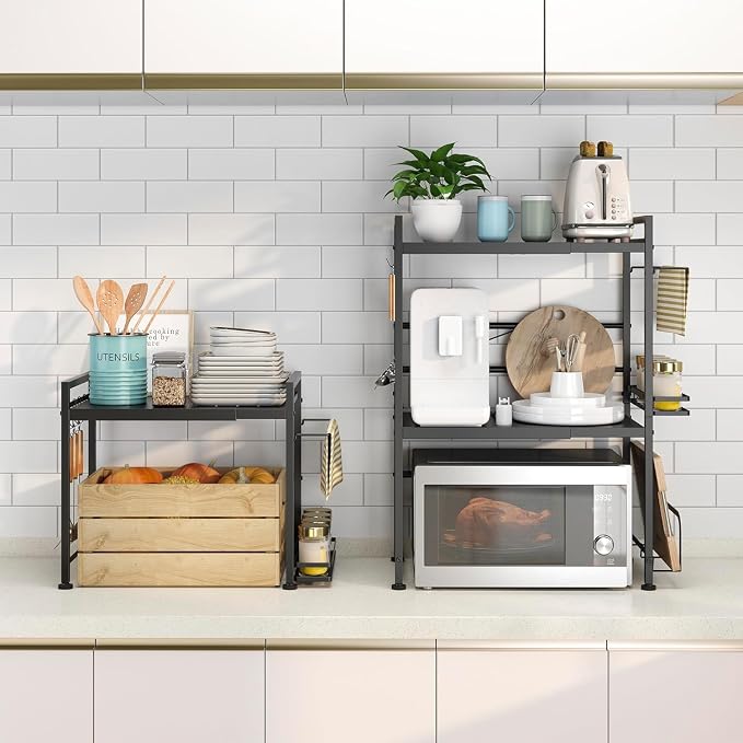 DOLALIKE Microwave Oven Rack, Expandable Microwave Stand Countertop Kitchen - Image 6