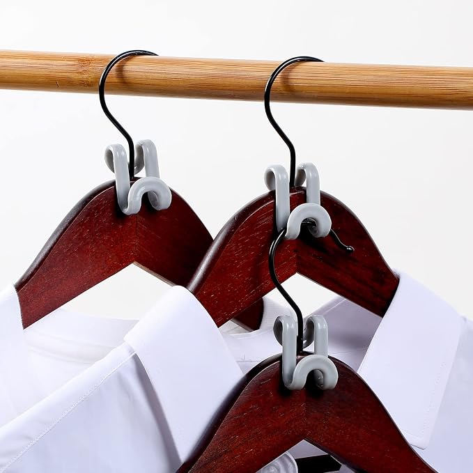 Unittype 100 Pcs Space Saving Hanger Hooks, Clothes Hanger Connector Hooks - Image 6