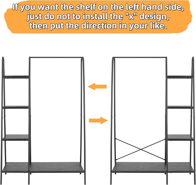 Finnhomy Rustic Clothes Rack, Clothing Rack - Image 7