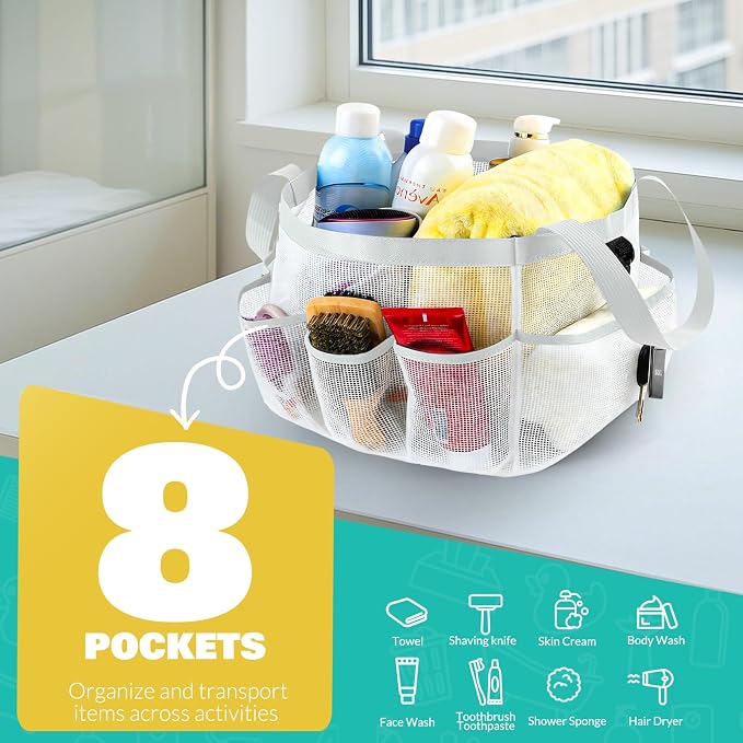 Mesh Shower Caddy Portable for College Dorm Room Essentials - Image 3