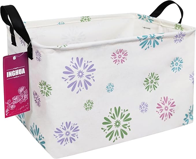 Rectangular Storage Basket Fabric Organizer Bin by INGHUA