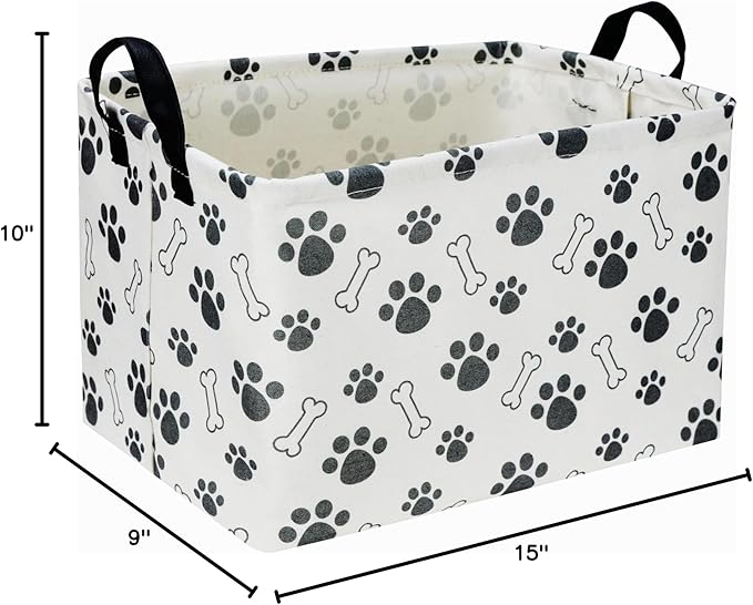 Rectangular Dog Basket, Dog Toy Bin, Dog Storage Basket Organizer.Waterproof PE - Image 7