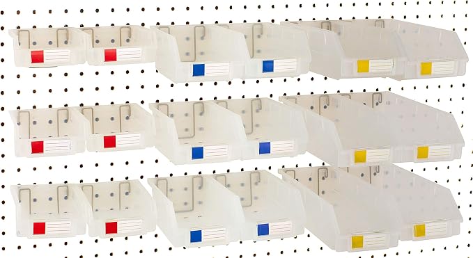 Pegboard Bins - Set of 18, Accessories, Attachments, Garage Storage, Craft Room by RightArrange