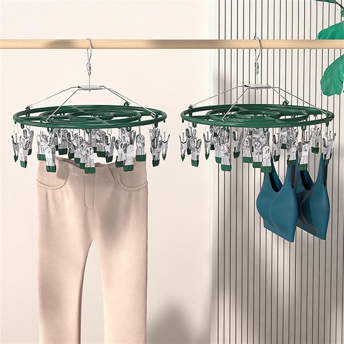 Round Drying Rack, Windproof Hook, Aluminum Drip Drying Hanger - Image 6