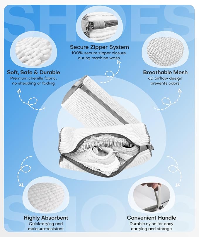 3-IN-1 Laundry & Shoe Washing Machine Bag Kit : Laundry Shoe Bag - Image 4