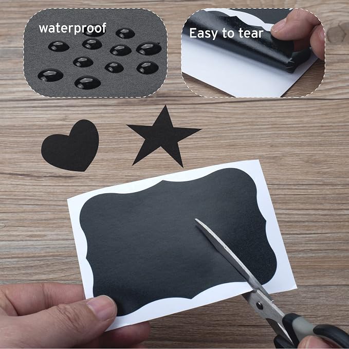 ONUPGO Chalkboard Labels, Waterproof Chalkboard Sticker - Image 4