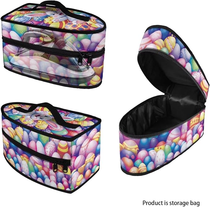 Bunny Iron Storage Bag with Zipper Handle Easter Egg Iron Storage Case Universal - Image 7