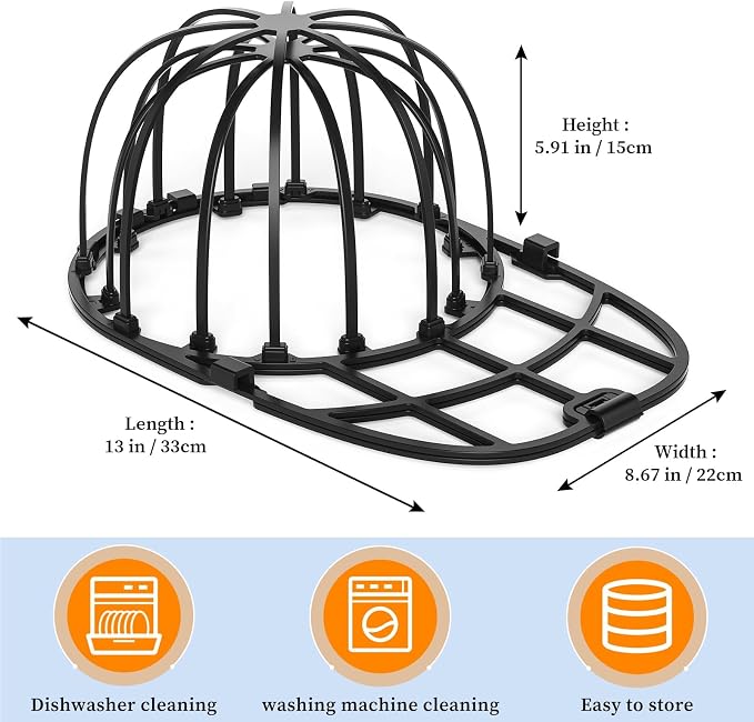 Hat Washer Cage for Baseball Caps Washing Machine Dishwasher Cap Cleaner Frame - Image 2