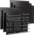 INCLY 90PCS Pegboard Wall Organizer, 6 Pack Metal Peg Board Panels by INCLY