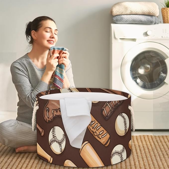 Glove Balls Storage Basket Baseball Bat Foldable Storage Bin - Image 2