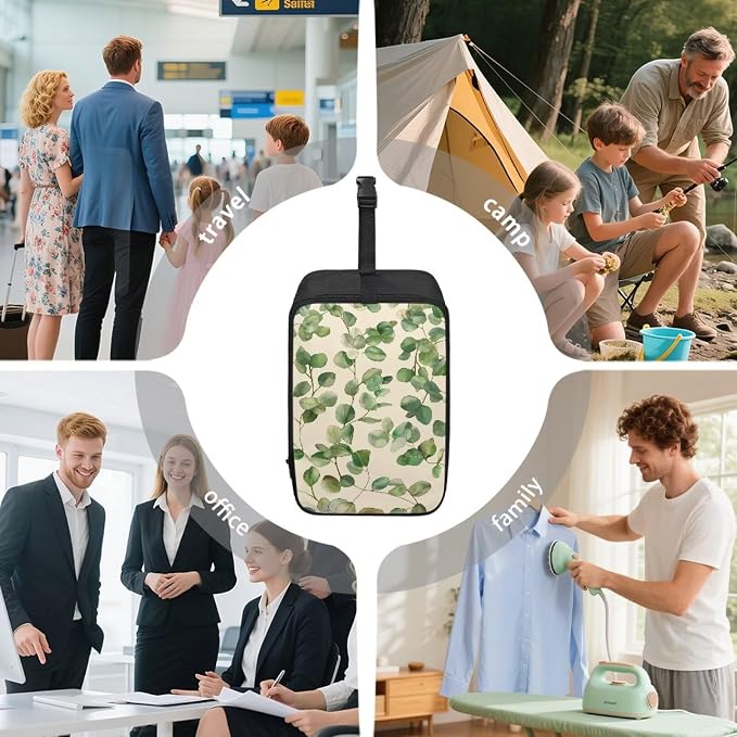 Green Leaves Portable Steamer Storage Bag Lightweight Irons Carrying Case - Image 5