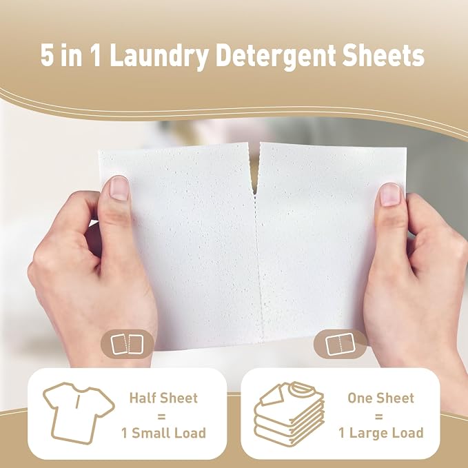 YUCO Laundry Sheets Detergent 80 Loads Plastic Free Sheet No Plastic Jug - Image 3