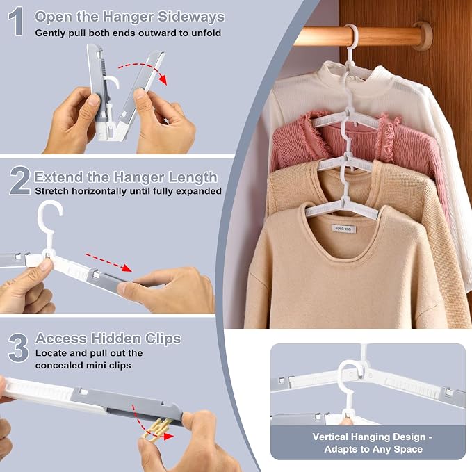 6 Pack Fodable Travel Hangers - Image 6