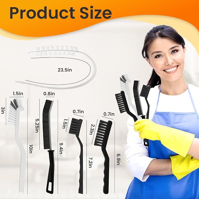Washing Machine Cleaning Brush Kits, Washer Cleaner Tools Accessories 6pc Drum - Image 3