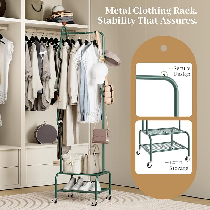 Clothes Rack, Metal Garment Rack - Image 4