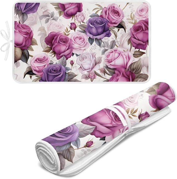 Ironing Mat Rose Print Portable Ironing Pad - Image 6