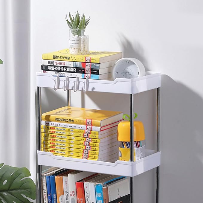 Slim Rolling Storage Cart, 4 Tier Slim Rolling Storage Cart - Image 7