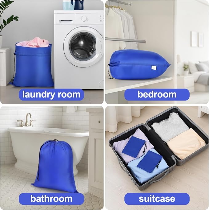 OTraki Medium Laundry Bag 20x24 Inch Drawstring Travel Laundry Bags Durable - Image 6