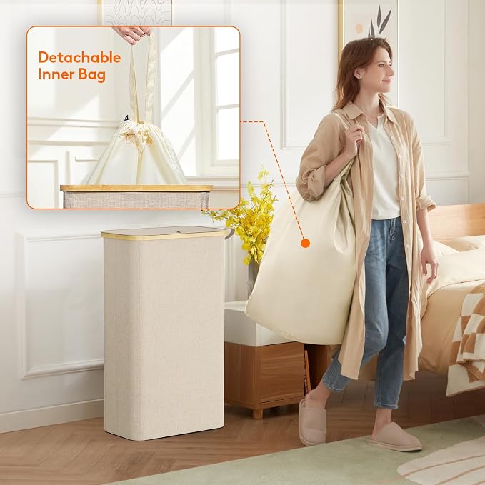 Lifewit 75L Slim Laundry Hamper - Image 4