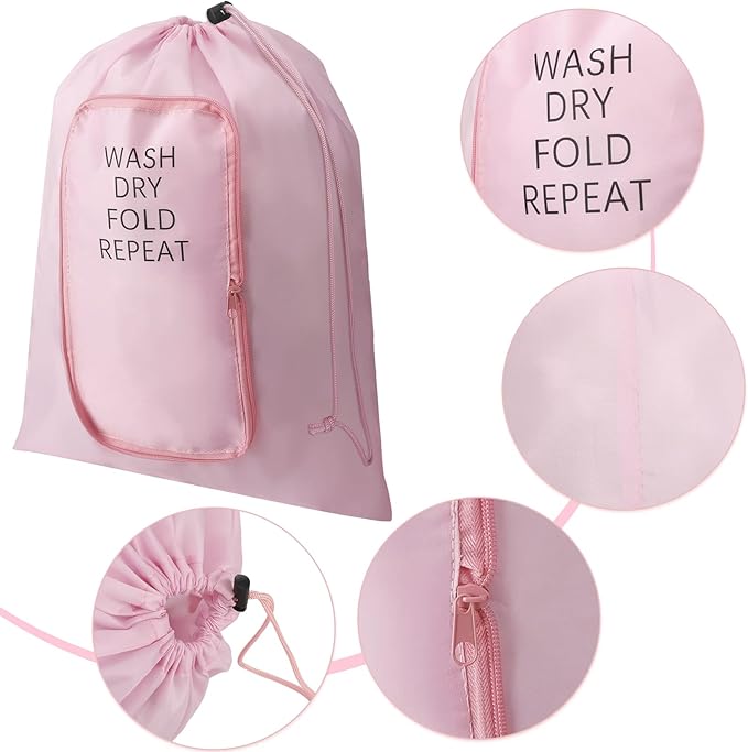 2 Pcs Travel Laundry Bag Washable Dirty Clothes Bag - Image 2