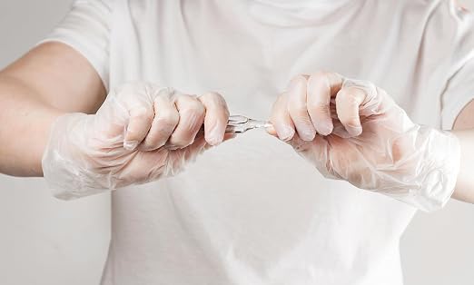 Basic Medical Clear Vinyl Exam Gloves - Image 8