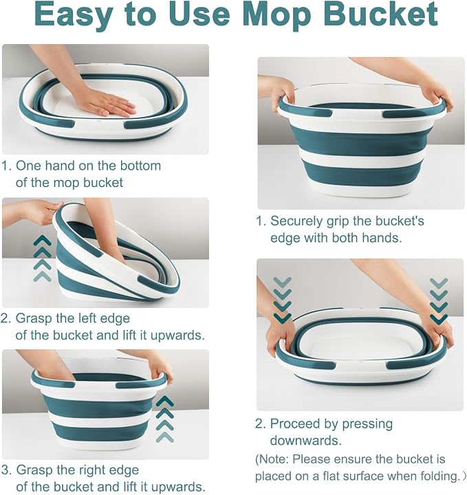 Collapsible Bucket for Cleaning, 16L Mop Bucket - Image 3