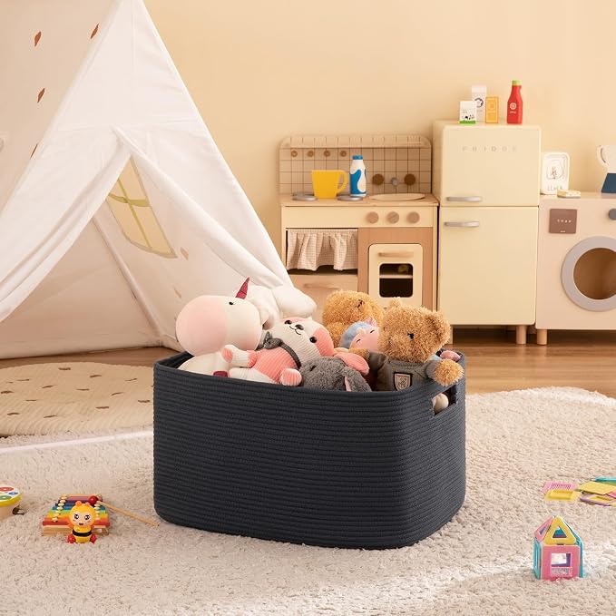 OIAHOMY 75L Large Blanket Basket, Woven Storage Basket - Image 7